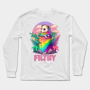 Filthy --- Possum Lover Design Long Sleeve T-Shirt